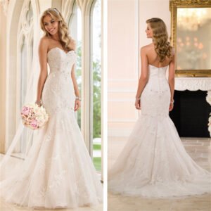trailing-tube-top-lace-wedding-dress